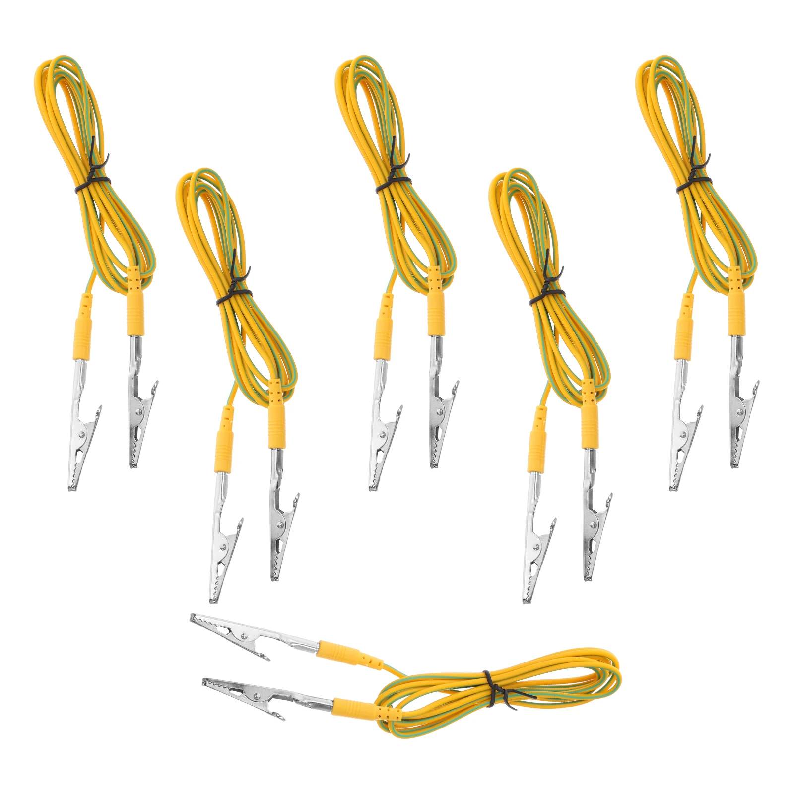 

5 Pcs Anti-static Grounding Wire Gator Clips Electrical Cable Plastic Cord Pvc Generator Car Kit