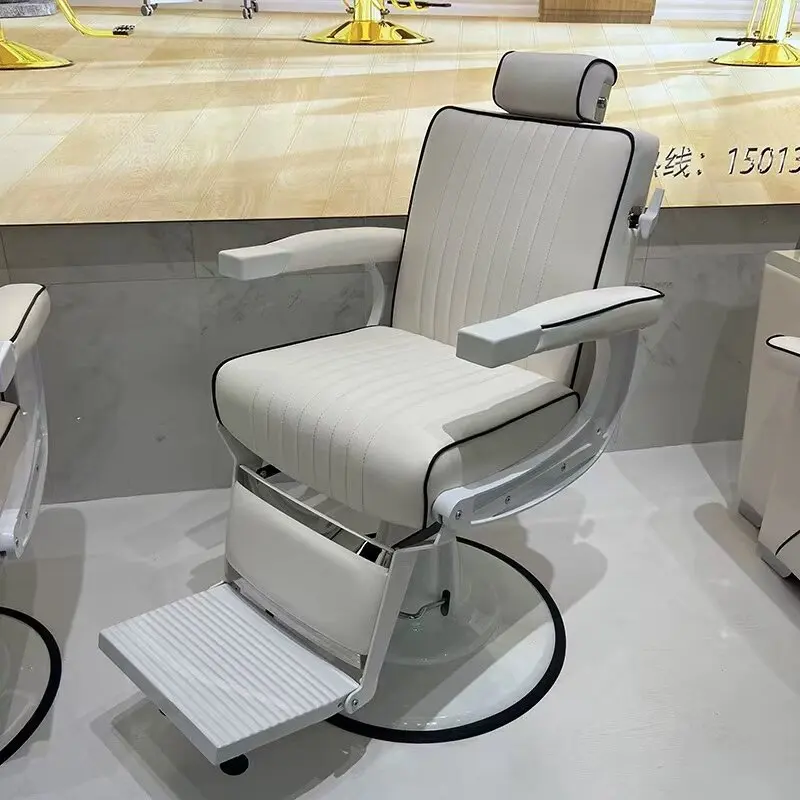 High-end retro men's museum hair cutting chair hair salon dedicated to laying down shaving, shaving, perming and dyeing hair
