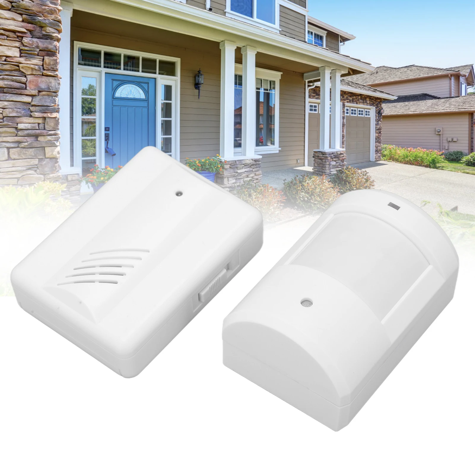 Wireless Driveway Alarm Infrared Transmitter Doorbell Receiver Motion Sensor Weatherproof for Home Security System new