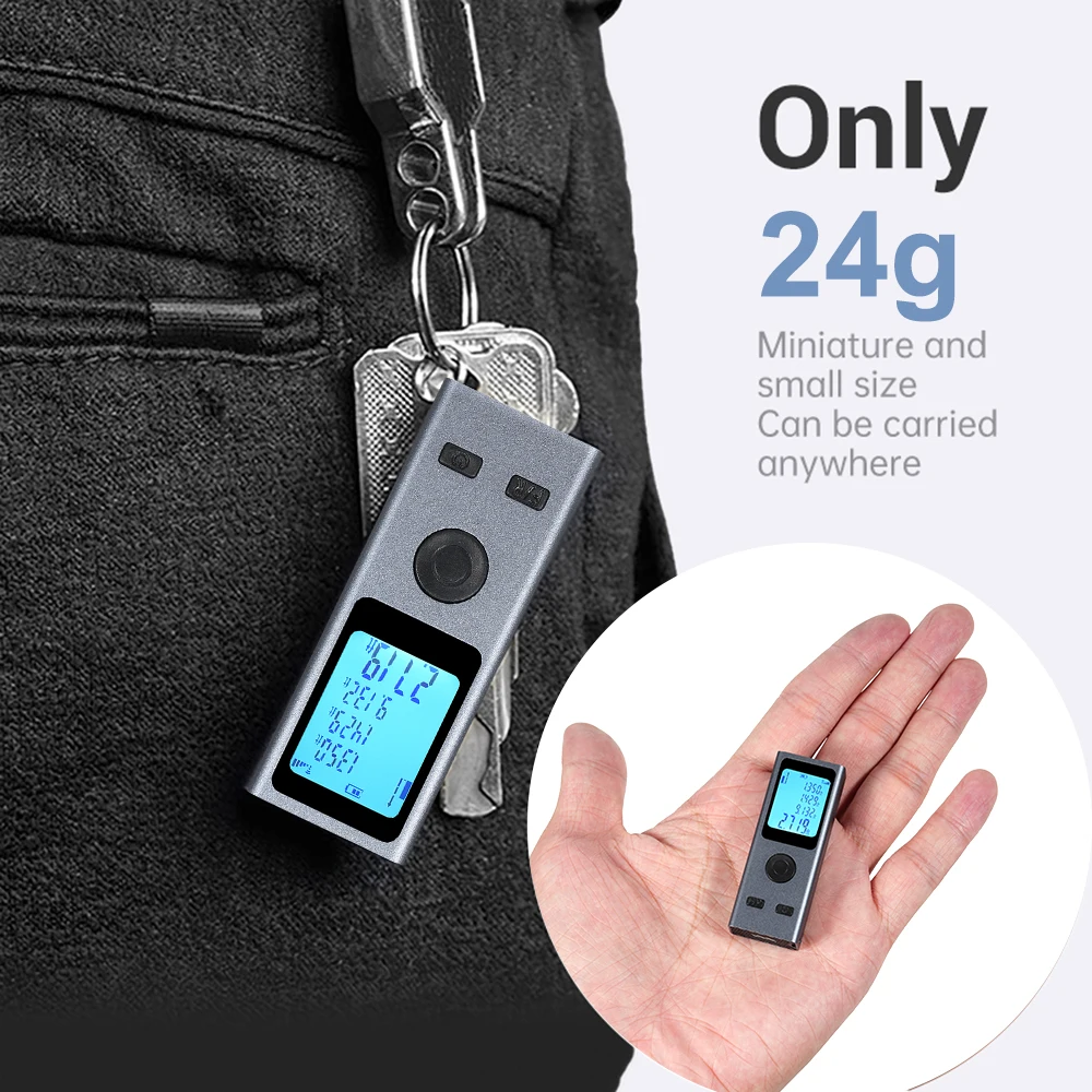 Mini Laser Distance Meter Rangefinder Intelligent Digital Laser Rangefinder USB Rechargeable Electronic Device Handheld 30M