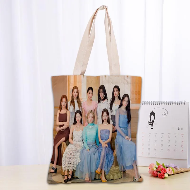 

New Arrival Fromis 9 Bag Foldable Shopping Bag Reusable Eco Large Unisex Canvas Fabric Shoulder Bag Tote 0104