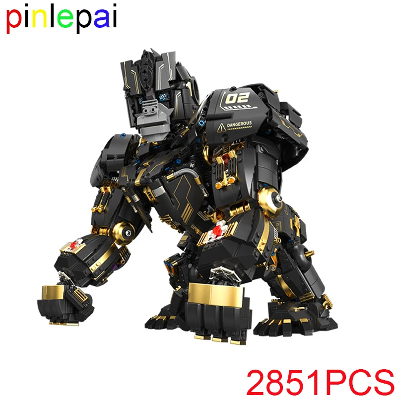 Pinlepai Tuomu Orangutan Block Monkey Blocks Brick Bricks Mecha Robot Building Technical Mechanical Transforming Toy Children