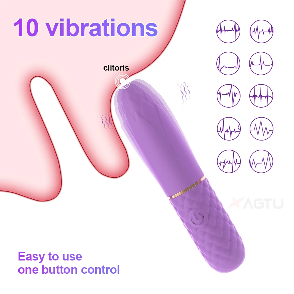 10 Speed Mini Bullet Vibrator Sex Toys for Women Vagina Clit Clitoris Stimulator USB Charge Adult Toys Female Masturbation