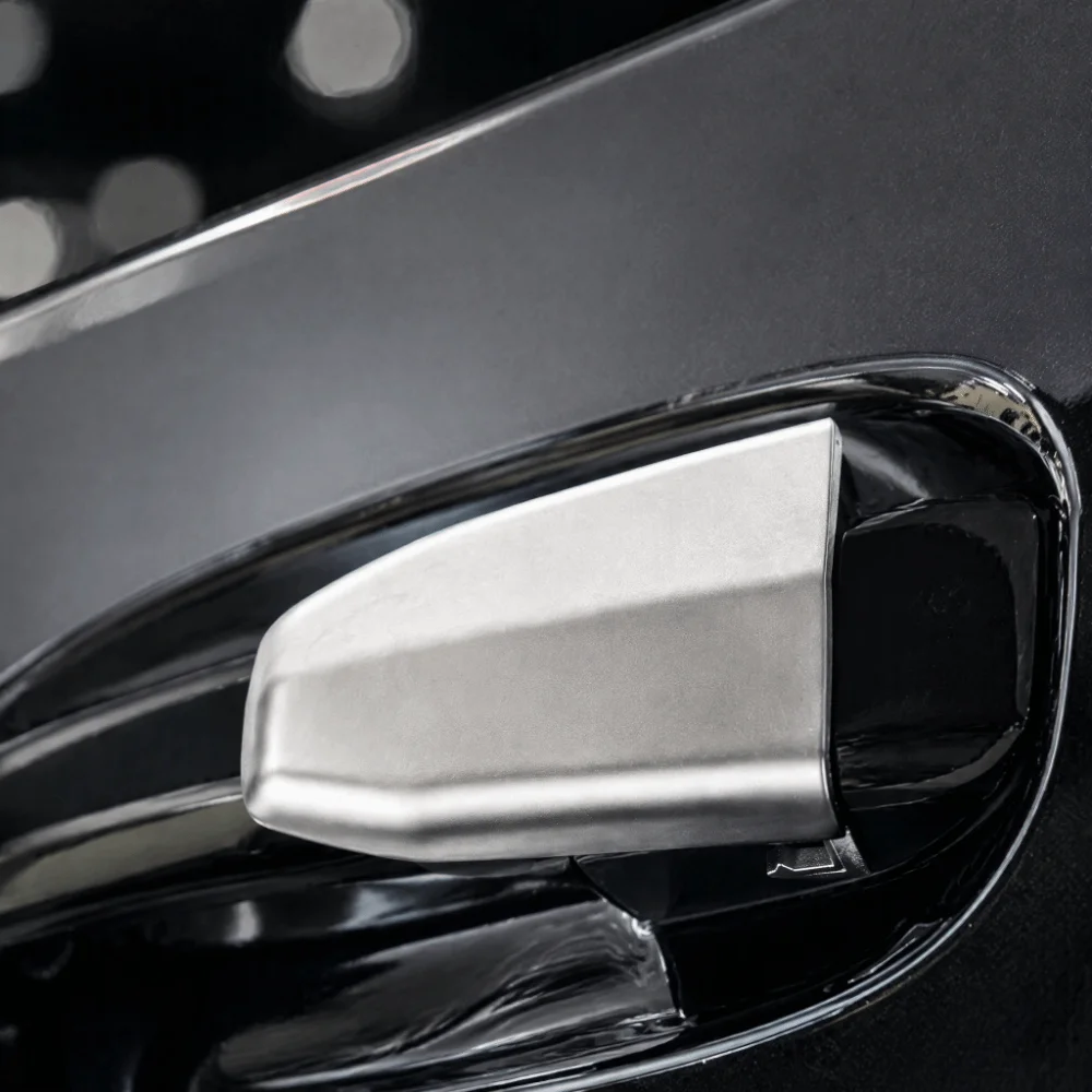ABS Door Lock Cylinder Cover Silver 13596115 Exterior Lock Trim Cover for Cadillac Escalade/ EscaladeESV 2015 - 2018