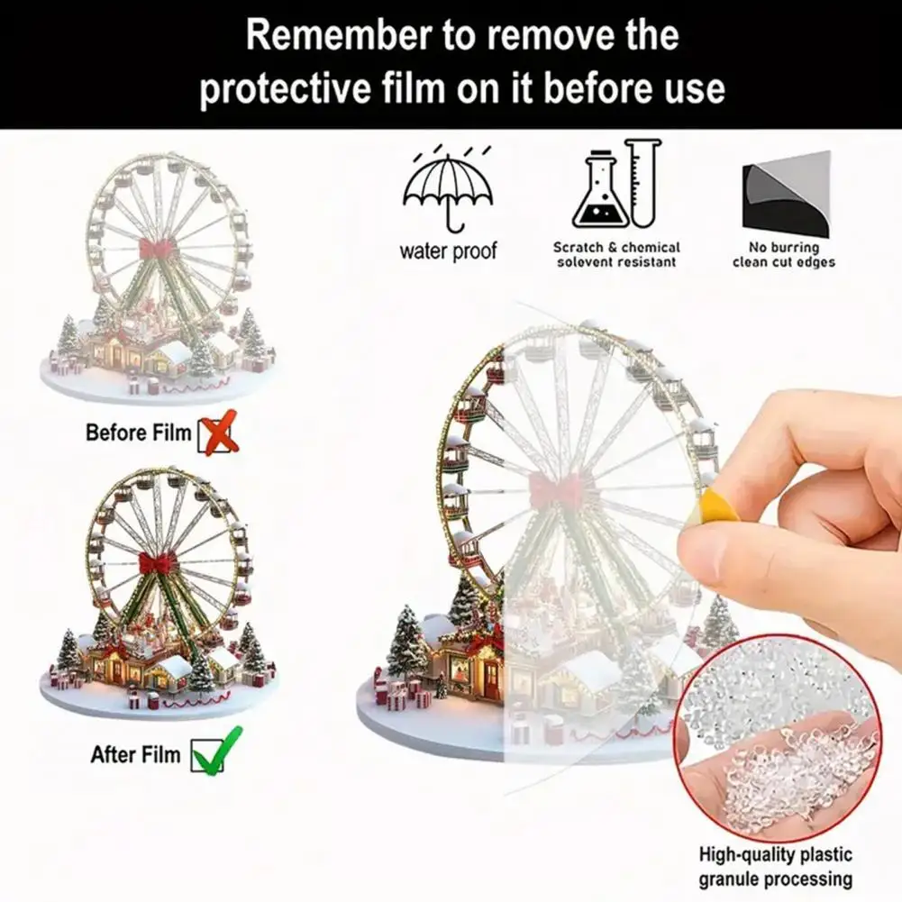 Christmas 2D Acrylic Ferris Wheel Santa Claus Desktop Decoration Home Ornaments Holiday Gift 2026 Xmas Party Supplies