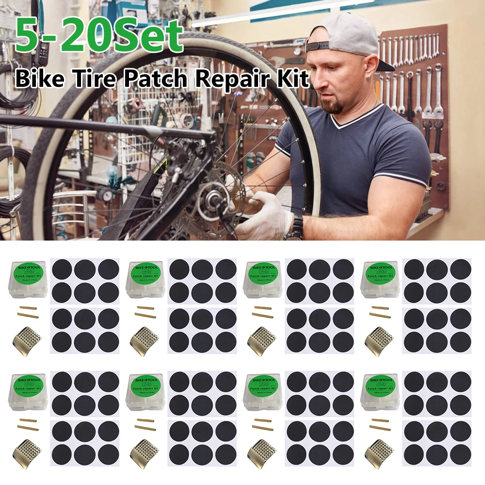 

5-10Set Patch Cycling Mend Tire Fix Protection Bike Repair Tool Bicycle Tire Tyre Patch Piece Glue Free Puncture Repair Tool