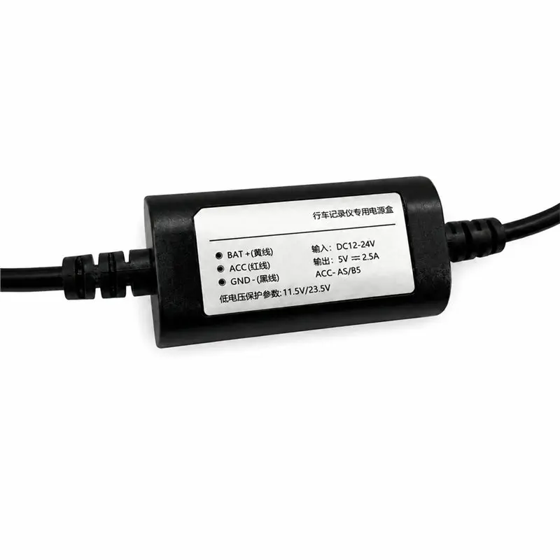 L10A For Dash Cam With ACC Function 12-24V To 5V 2.5A Type-C Hardwire Kit For Car DVR, 24H Parking Monitor Low Voltage Protected