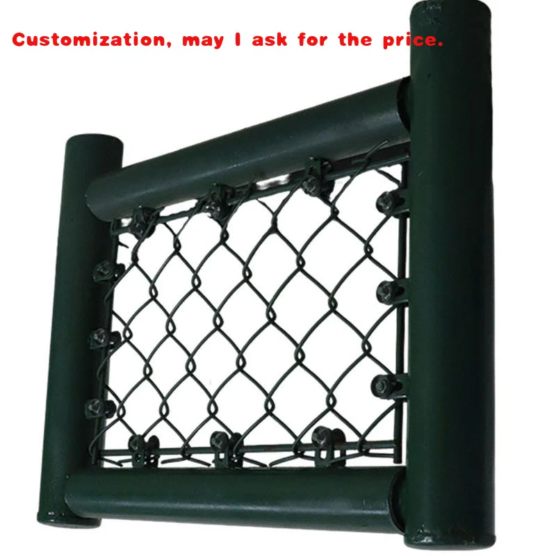 

На заказ. Высококачественный индивидуальный стадион с зелеными звеньями цепи, 50 м, современные железнодорожные ограждения из углеродистой стали, экологически чистый забор