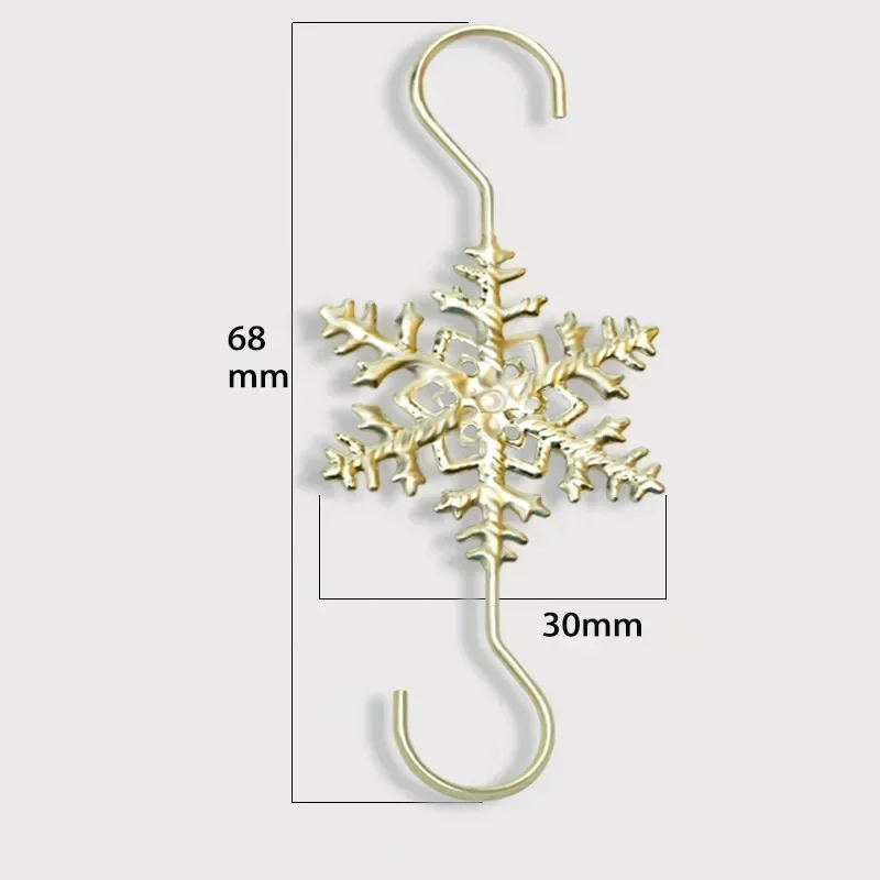 Christmas Snowflake Hook Golden Creative Stainless Steel Christmas Supplies Hot Selling Holiday Accessories Decorations