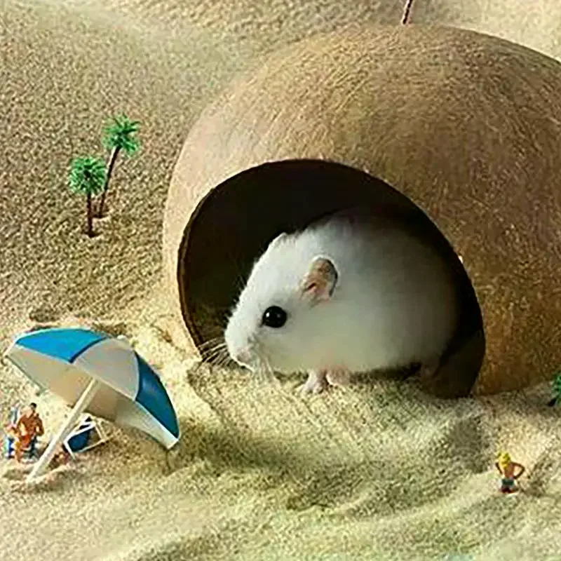Coconut Shells Hut Reptile Hideouts Shelter Hide Breeding Hermit Ornament House Growth For Aquarium Decor