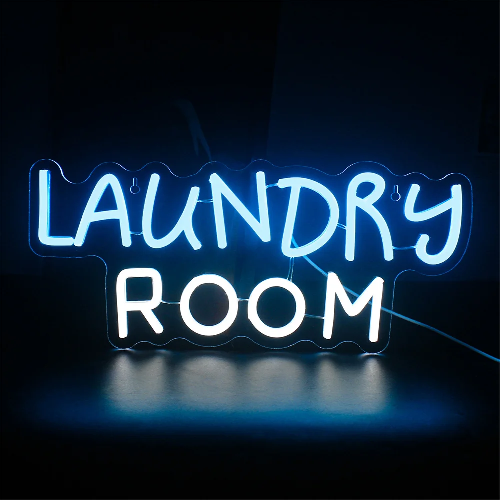 

Laundry Room Neon Sign Wall Decor for Apartment Business Party Hanging Decor Acrylic Dimmable LED Neon USB Powered Neon Sign