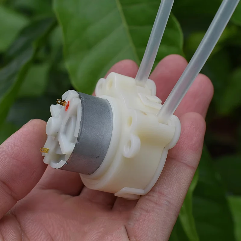 Micro Peristaltic Pump DC 12V Mini 500 Planetary Geared Motor Dosing Pump Liquid Water Squeezing Pump for Lab Ink Sampling Pump