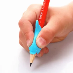 10 pcs/Lot Dolphin Fish Writing Posture Correction Device To Hold A Pen Correction Silicone Stationery Child Student