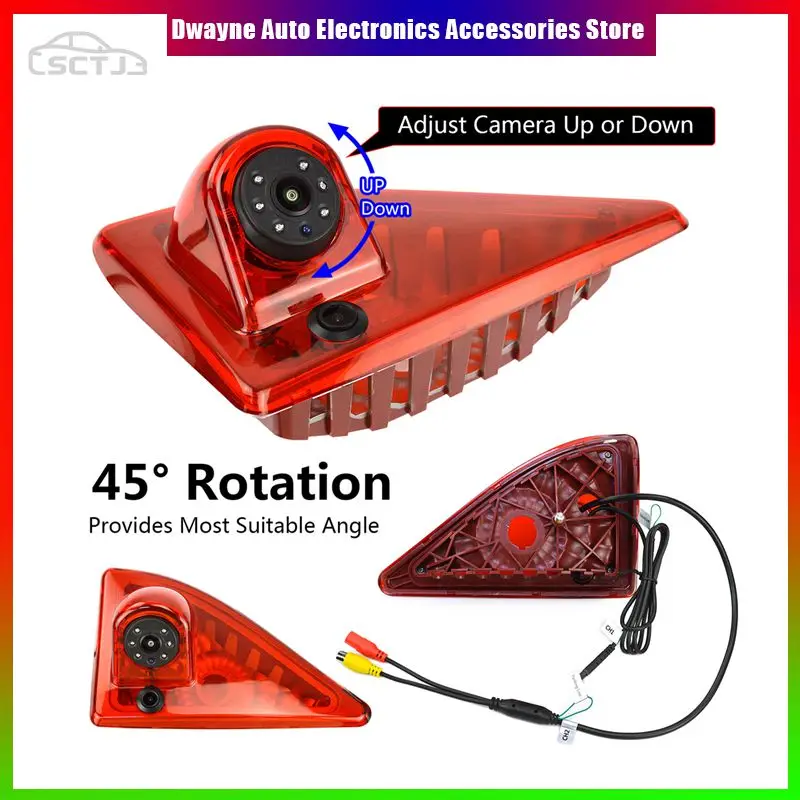 

CVBS Car Dual Lens Brake Light Reversing Camera For Renault Master Vauxhall Movano Nissan NV400 Rear Backup Reverse Camera