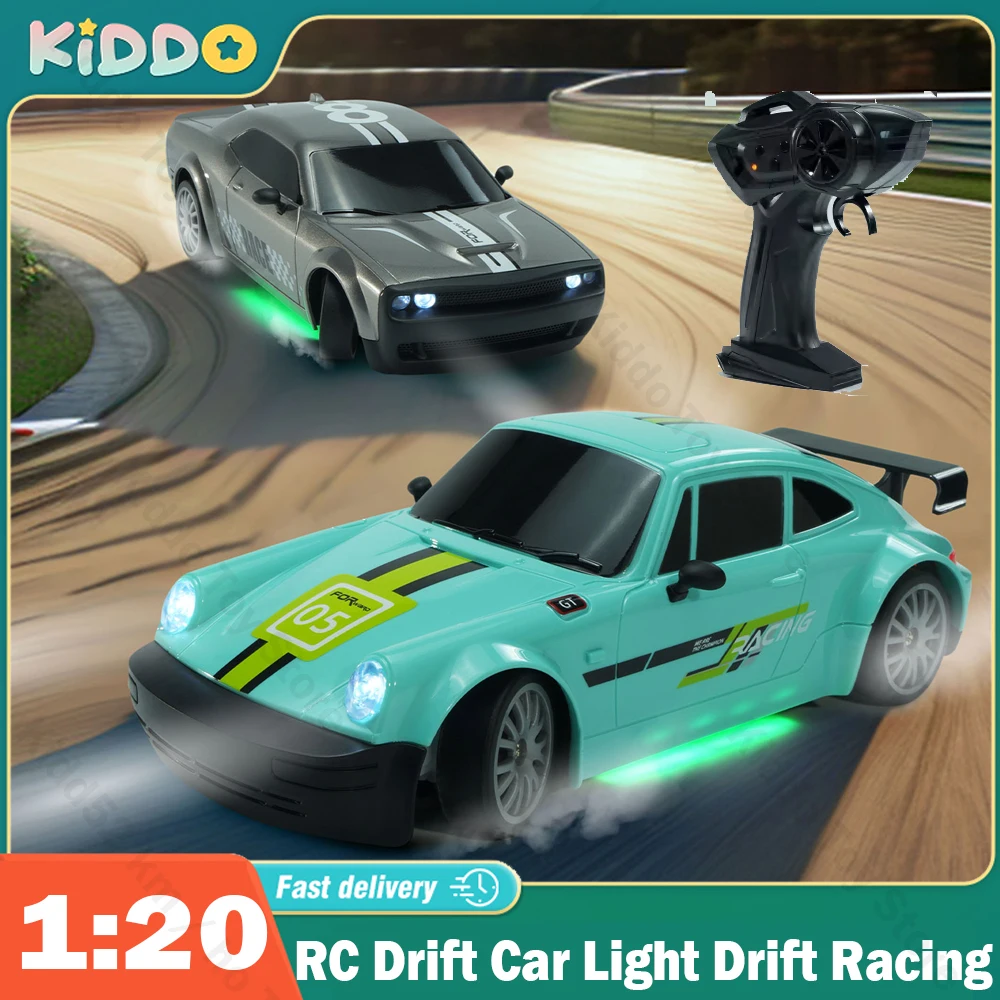 

RC Drift Car 1/20 4WD 2.4G Remote Control Car with Light High Speed Four Wheel Drive Radio Controlled Mini Racing Car Model Gift