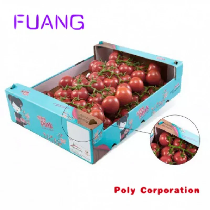 Custom Vegetable Fruit Tomato Embalagem Caixa ondulada Boxpacking para pequenas empresas