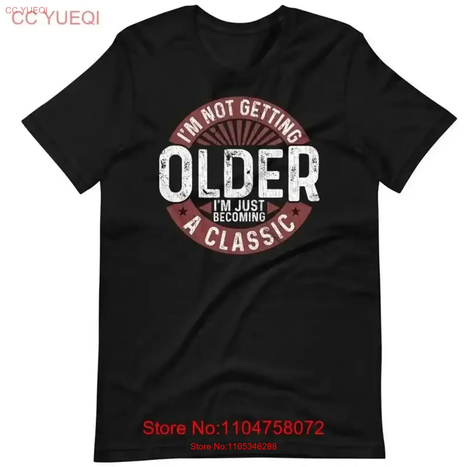 T-shirt d'anniversaire vintage « Je ne vieillis pas, je deviens un classique », lavé, respirant, tendance, confortable, décontracté et polyvalent