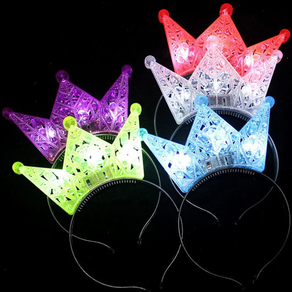 

3PCS LED Headband Glowing Hair Hoop Kids Child Led Crown Head Band Headbands for Party Carnival Christmas Gifts