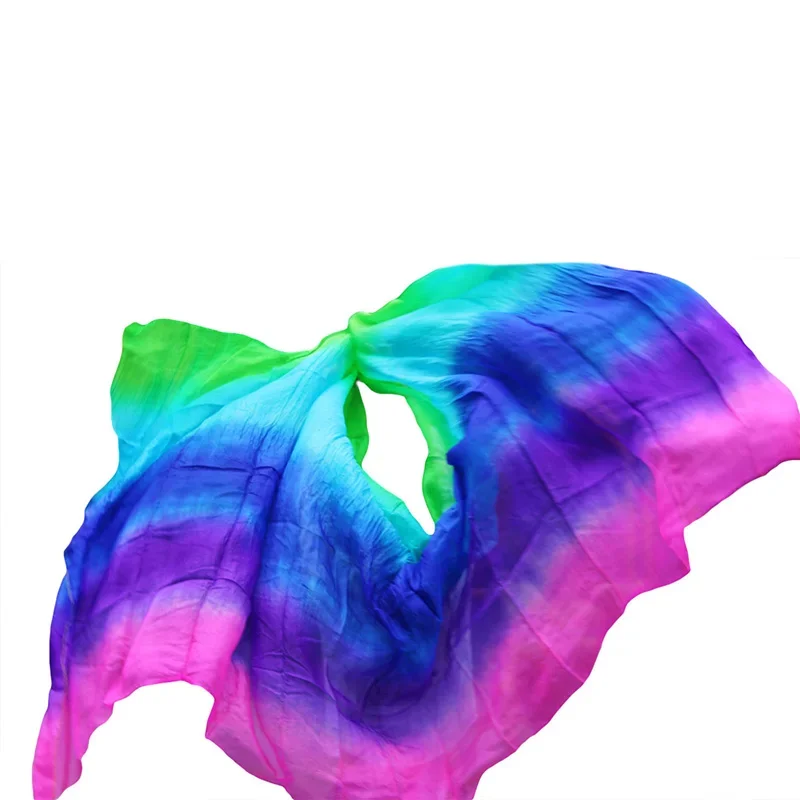 Handmade 100% Silk Belly Dance Veils | Gradient Color Customization Jazz Stage & Dance Wear Novelty & Special Use