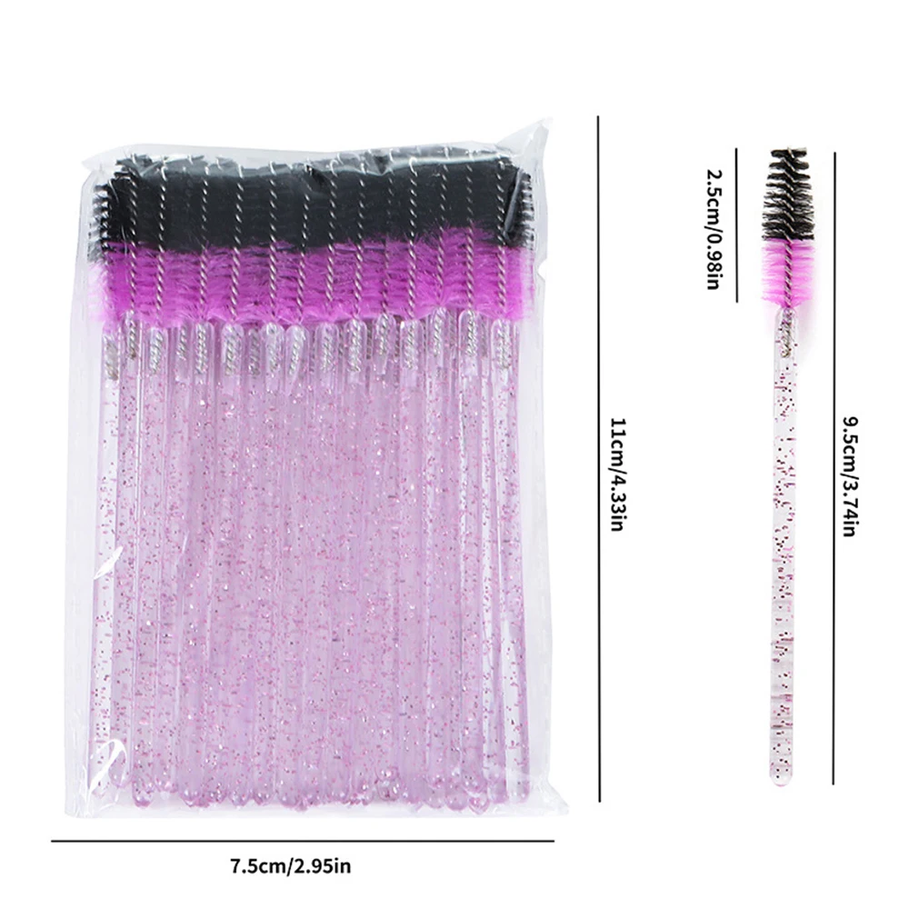 50pcs Eyelash Extension Brush Lash Brush Extension Supplies Eyebrow Comb Makeup Microbrush Eyelashes Disposable Eyelash Brushes