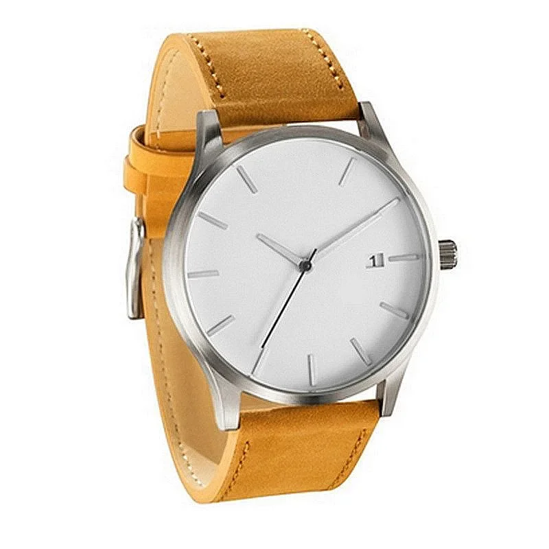 Relógio masculino moda esporte relógios para masculino calendário pulseira de couro casual quartzo relógios de pulso relógio masculino reloj hombre