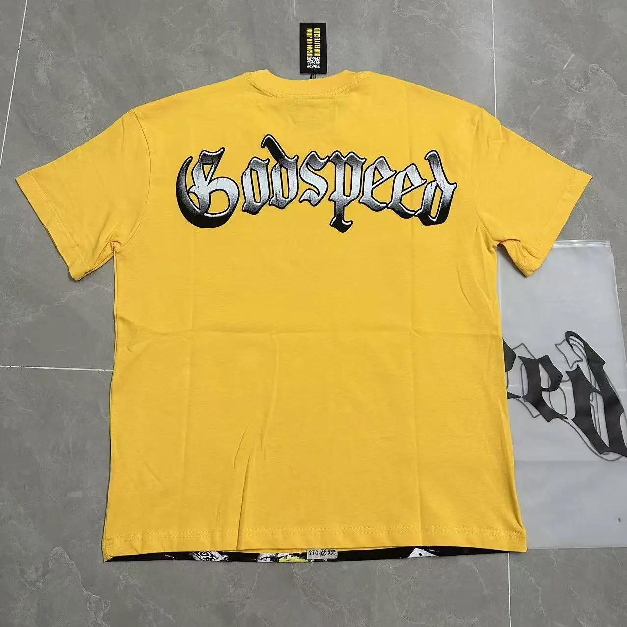 Godspeed American Retro Skeleton Print Distressed Loose round Neck Heavyweight Pure Cotton Short Sleeve T-Shirt Youth Trendy ...
