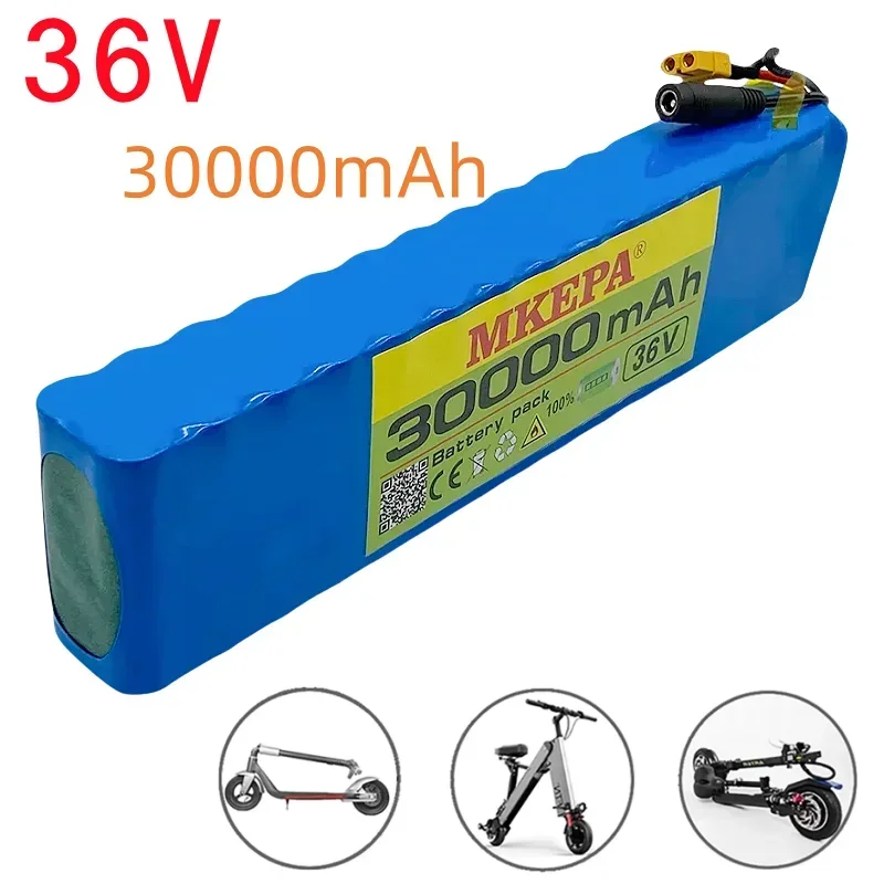 10S3P 36V 30000mAh 100% Brand New Lithium-Ion Rechargeable Battery Suitable for Electric Products Such as Scooters Battery