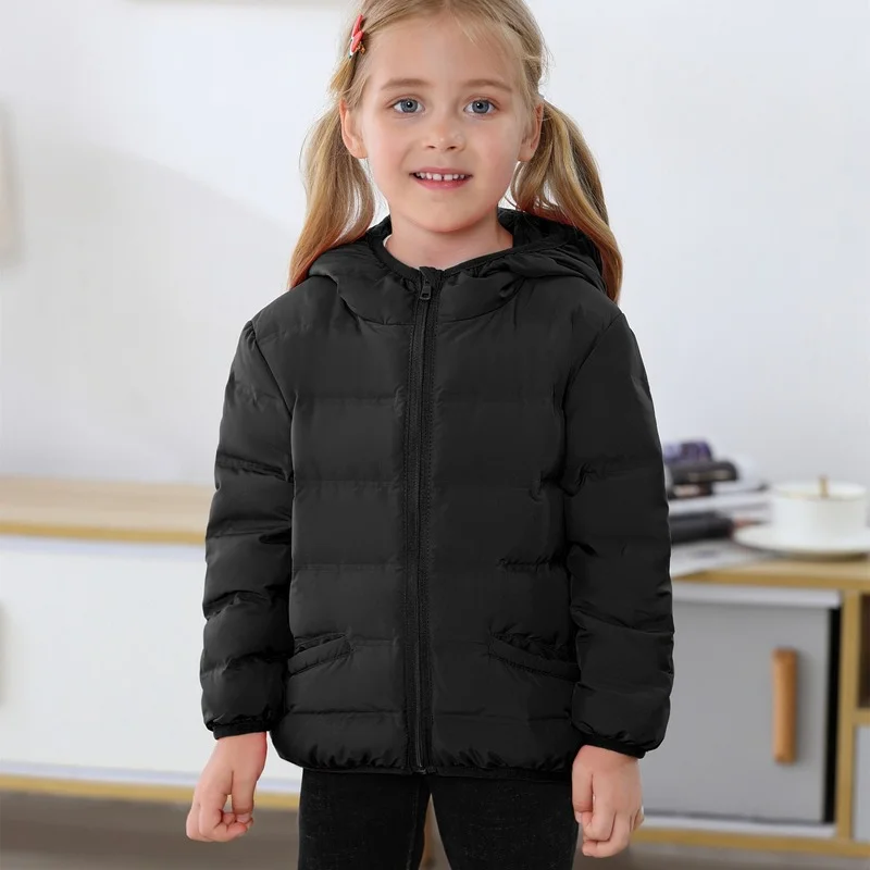 3-8 anos meninos meninas puffer jaqueta 2022 recém chegados 90% pato branco para baixo ultra leve moda com capuz crianças roupas de inverno