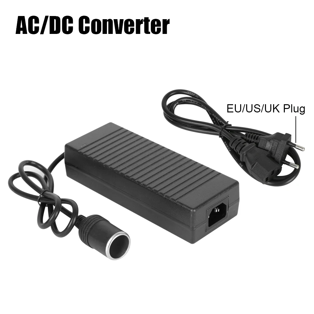 EU US UK Plug Power Adapter Converter 110V/220V AC Convert To 12V DC Accessories For Car Refrigerator Air Pump Polisher Washer