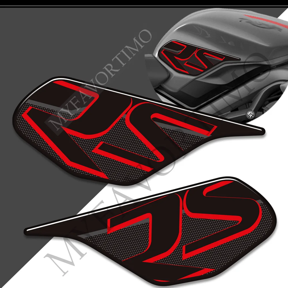 Motorcycle For Street Triple Daytona 675 765 R RS Tank Pad Gas Fuel Oil Kit Knee Fish Bone Protector Stickers Decals
