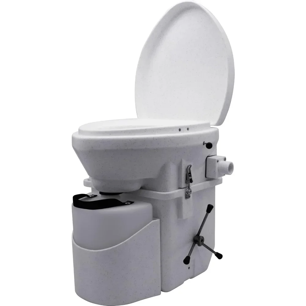 Self Contained Composting Toilet with Close Quarters Spider Handle Design