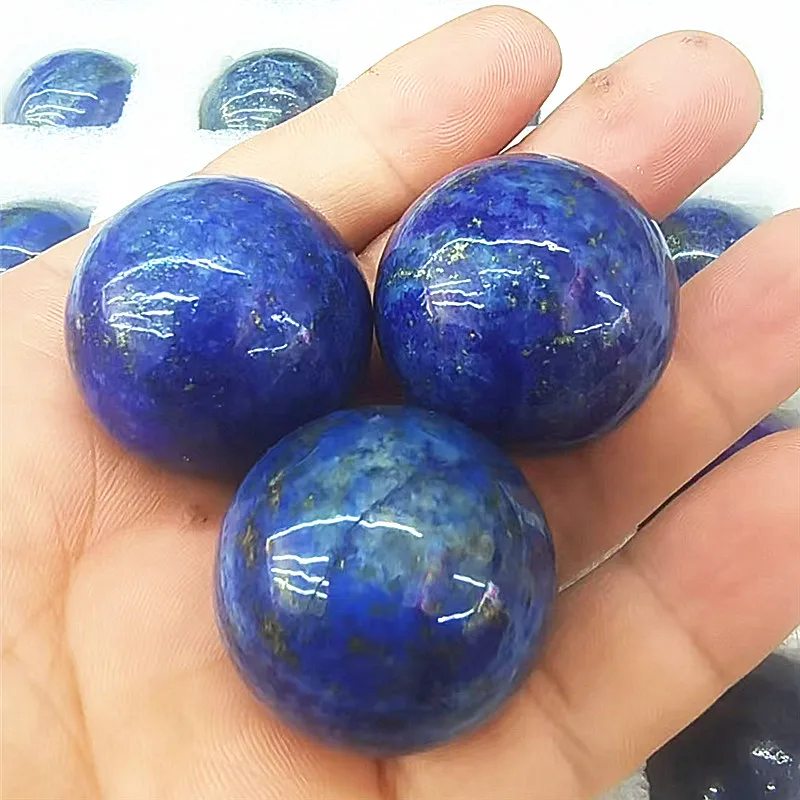 

2PCS Men Massage Tools Natural Lapis Lazuli Stone Ball No Hole 30MM Green Aventurine Picture Jasper Loose Beads Good