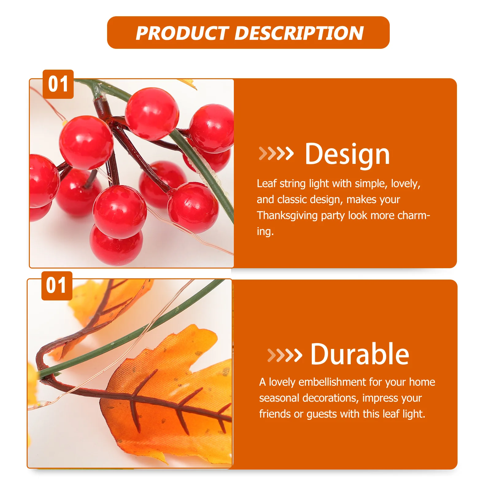 20Led 2M أوراق القيقب Led سلسلة ضوء تعمل سقوط زينة للمنزل الشكر حفلة جارلاند أضواء أوراق داخلي #1