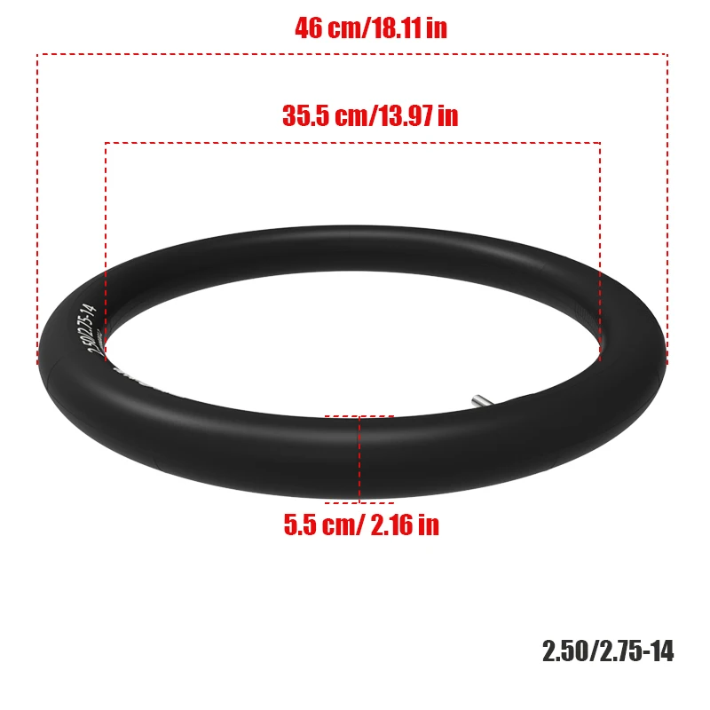 14 Inch 2.50/2.75-14 CST Inner Tube for Electric Unicycle Off-road Inner Tire Modified Accessories