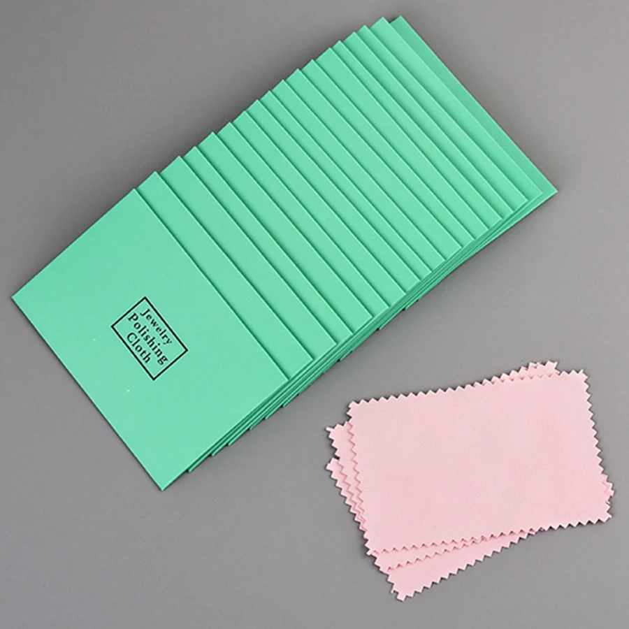 B23B 100Pcs Silver Polish Cleaning Polishing Cloth Package Silver Cleaning Cloth WW Wiping Cloth Silver Jewelry Suede