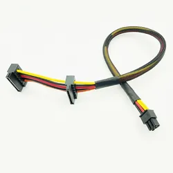 Mini 6Pin to Dual SATA Connector Power Cable for Dell Vostro 3668 3667 3650 SATA Hard Drive Disk SATA HDD SSD Power Supply Cable