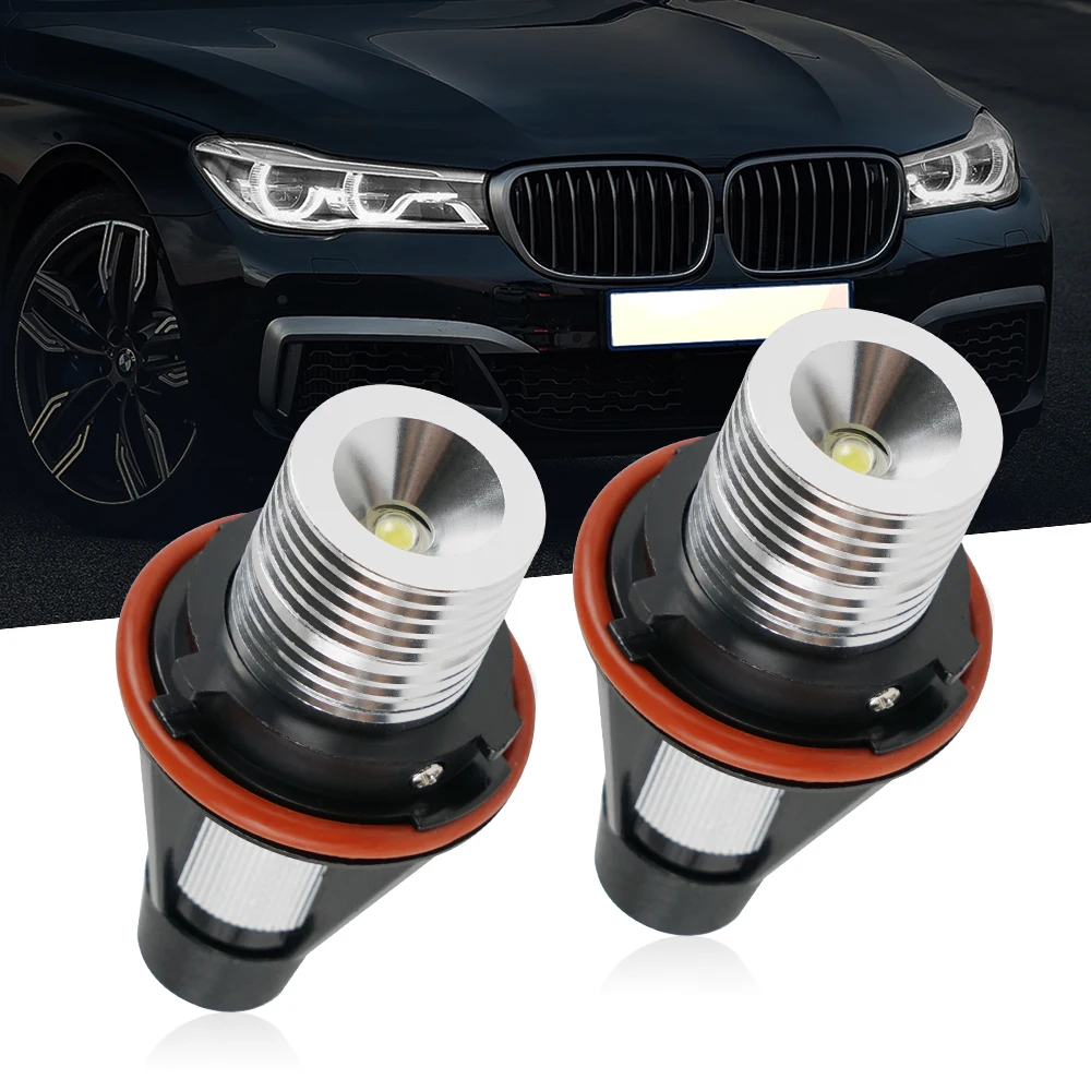 LED Angel Eyes Marker Lights Bulbs For BMW E53 E60 E61 E87 04-06 E39 01-03 E83 02-08 630Ci 645Ci 650i M6 CANBUS White Light 12V