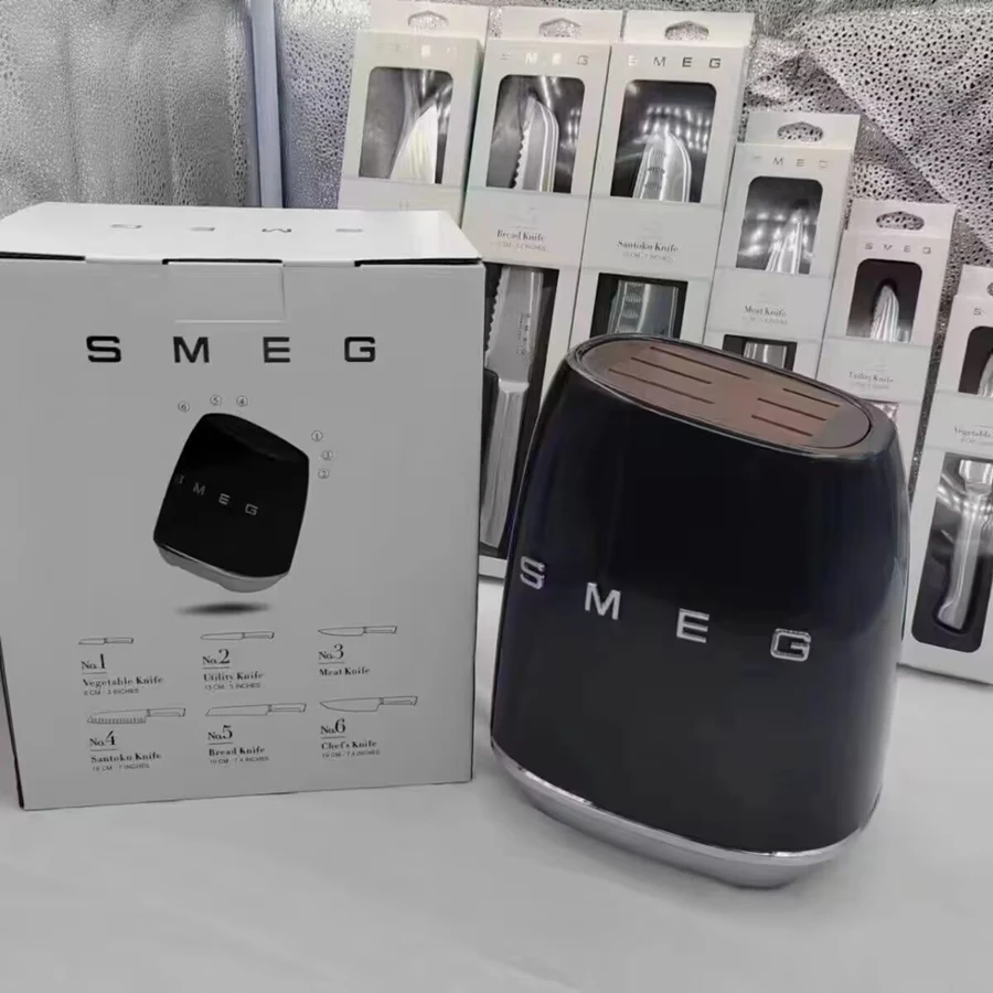 Smeg Vacuum cup Luxury Retro Design Knife Holder Not Include Knives High-quality Kitchen Tool Kitchenware Carrier Home Water cup