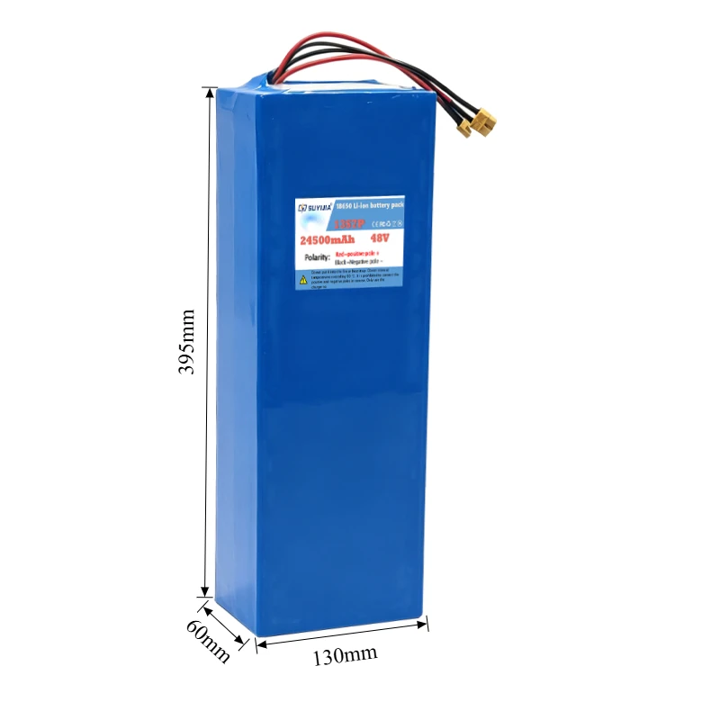 48V Lithium Battery Pack 13S7P 24.5Ah Class A Cell for Kaabo Mantis 8 Electric Scooter Built-in BMS Dual XT60+XT30 Long Range