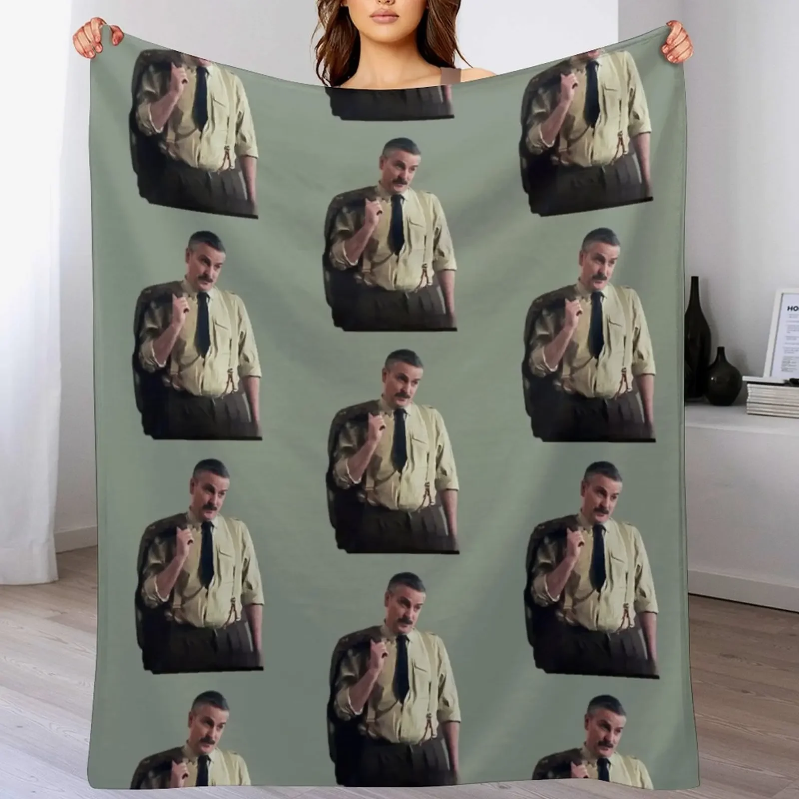 

BBC Ghosts The Captain Throw Blanket blankets and throws Summer Furrys funny gift Blankets