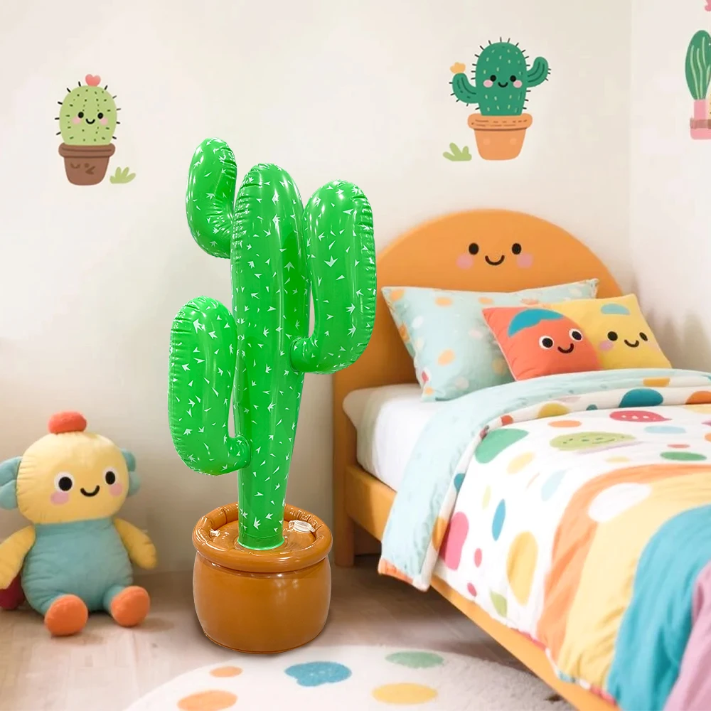 Inflatable Cactus Potted Plant - Ideal for Tropical - themed Parties, Poolside & Home Decor