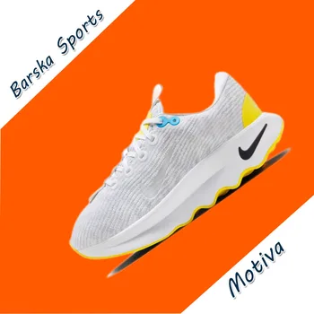 Nike New Motiva Low Scarpe da ginnastica da uomo e da donna estive Scarpe casual ammortizzate leggere Comode e indossabili Bianco e giallo