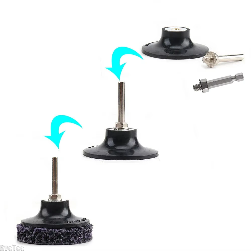 

2 Sets 2inch Roll Lock Sanding Discs Holder Backing Pad Quick Change Adapter with 2pcs 1/4" Shanks