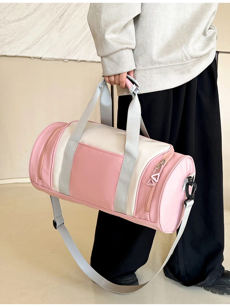 Women\'S Gym Fitness Bag Fashion Yoga Travel Swim Ultralight Handbag Outdoor Duffle Sac De Sports Shoulder Weekend Tote Wash Bag