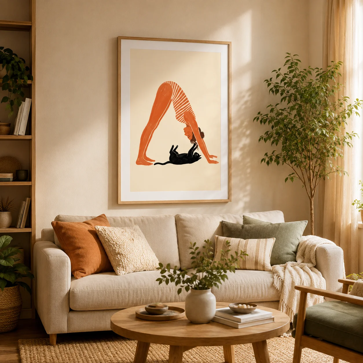 Poster Yoga con Gatto, Stampa - Home Decor Yoga recensione e prezzo