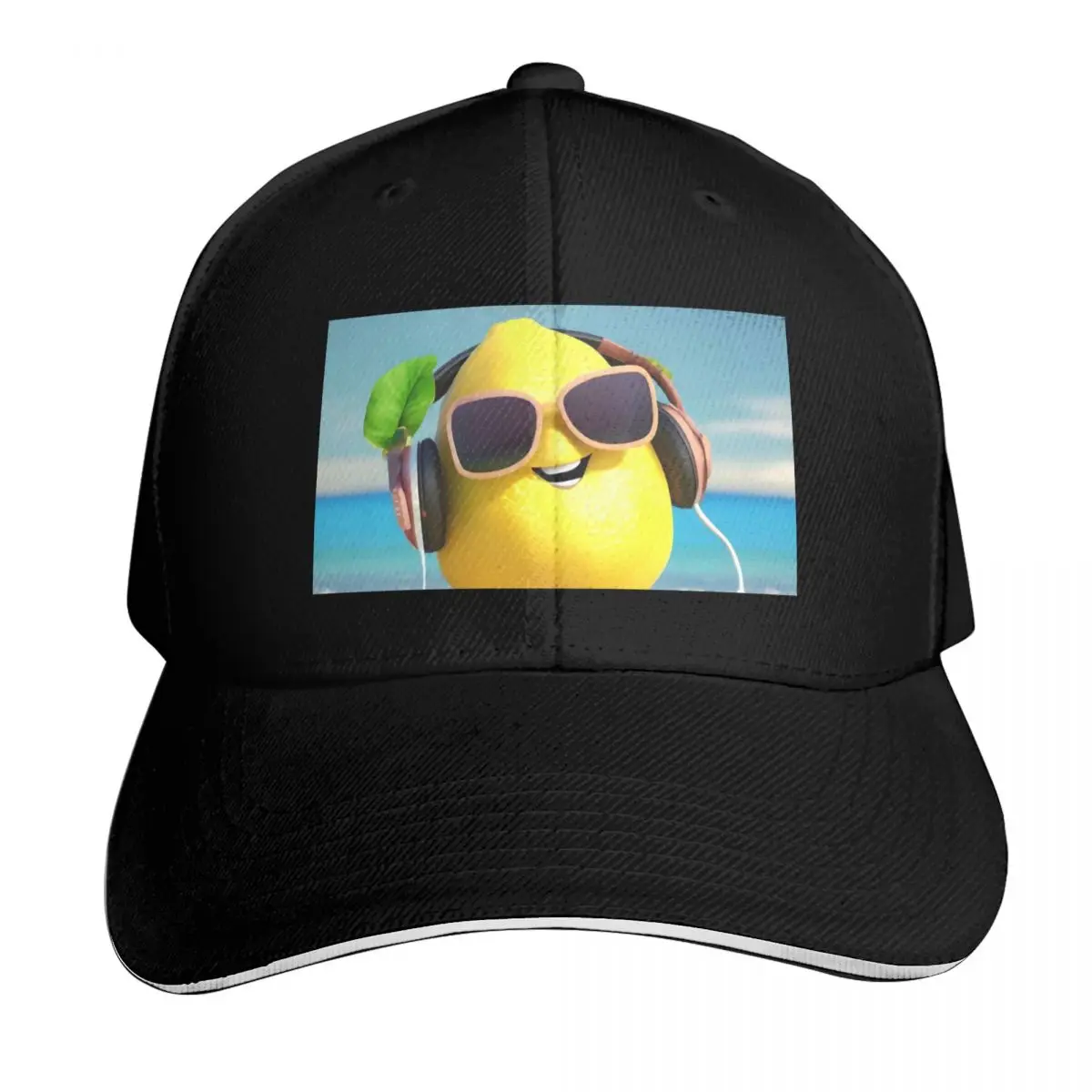 Lemon on Holiday Baseball Cap Contrast Two Tone Brim Snapback Flat Bill Strapback Dad Hat