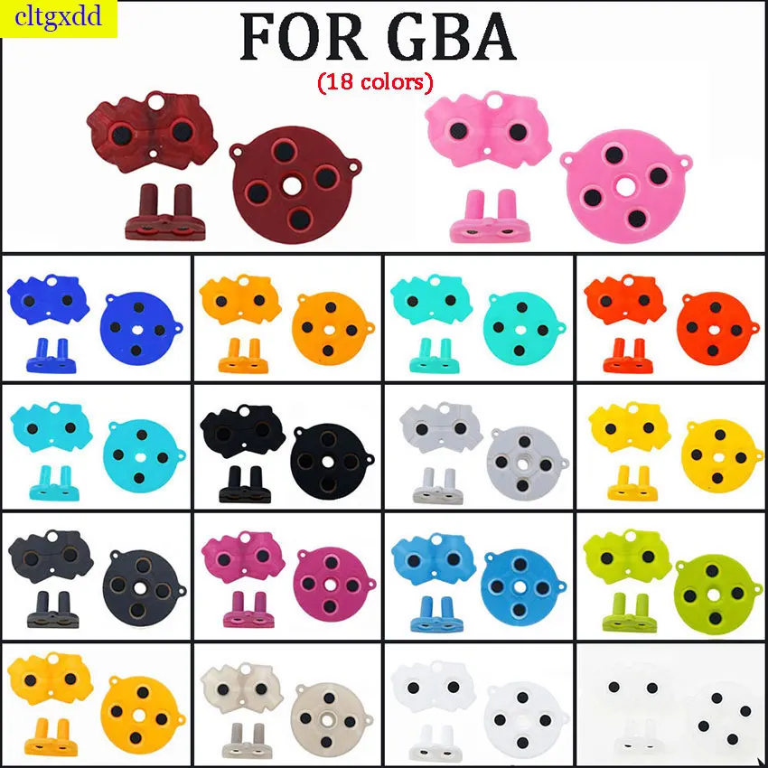 1 Set of Color Rubber Conductive Buttons A-B D-pad for GBA Silicone Conductive Boot Select Keyboard