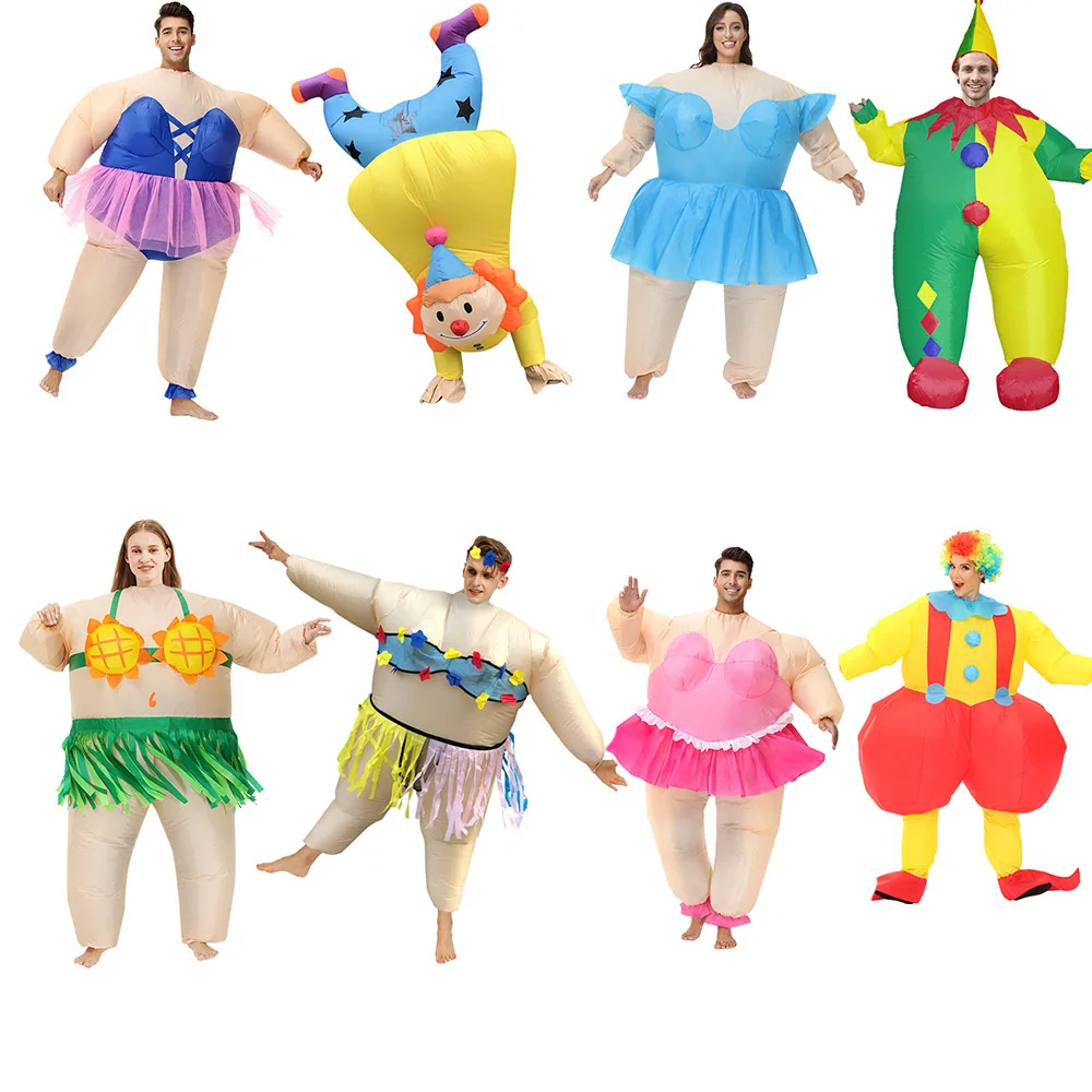 Annual Event Easter Funny Clown Costume Performance Performance Party Halloween Sumo Suit Inflatable Costume Ballet