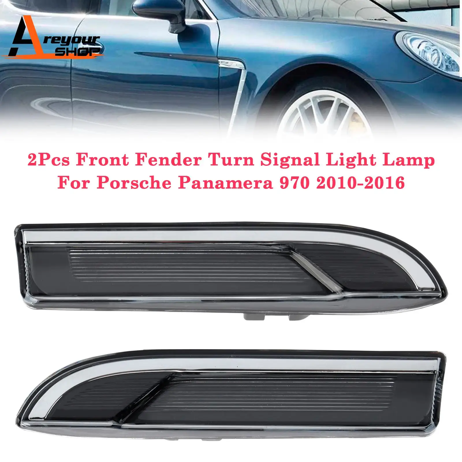 

Front Fender Turn Signal Light Lamp for Porsche Panamera 970 2010 2011 2012 2013 2014 2015 2016