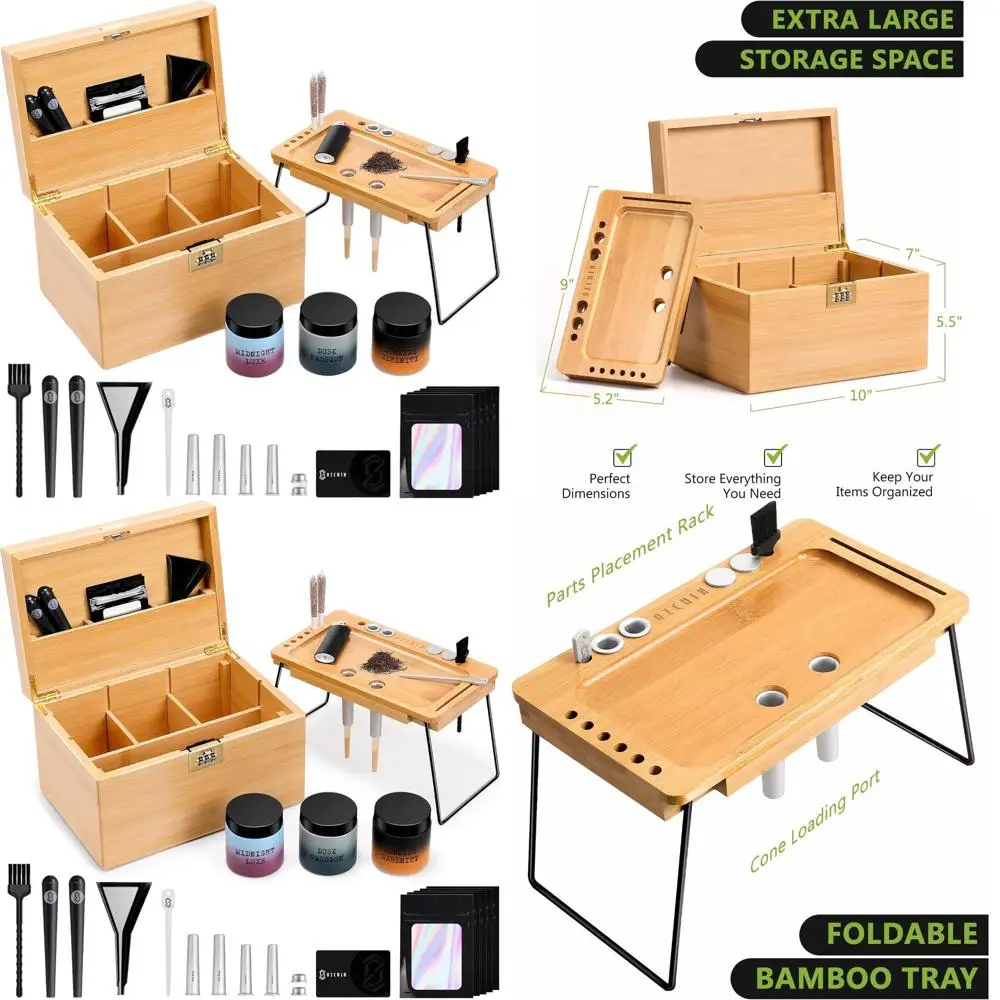 

Стильный бамбуковый ящик для хранения со складным подносом и кодовым замком — идеальный декоративный домашний подарок для хранения и рождественского подарка